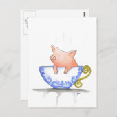 ティーカップピグプリント ポストカード (正面/裏面)