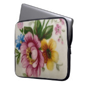 ティーカップフローラブーケエレクトロニクスバッグ ラップトップスリーブ (正面左)