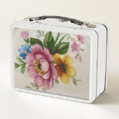 ティーカップフローラブーケメタルボックス メタルランチボックス (裏面)