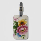 ティーカップフローラブーケ荷物タグ ラゲッジタグ (正面縦)