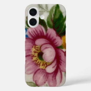 ティーカップフローラブーケ電話ケース iPhone 16ケース
