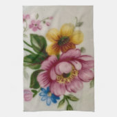 ティーカップフローラブーケ キッチンタオル (縦)