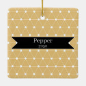 ティーカッププードルクリスマスペットオーナメント セラミックオーナメント (裏面)