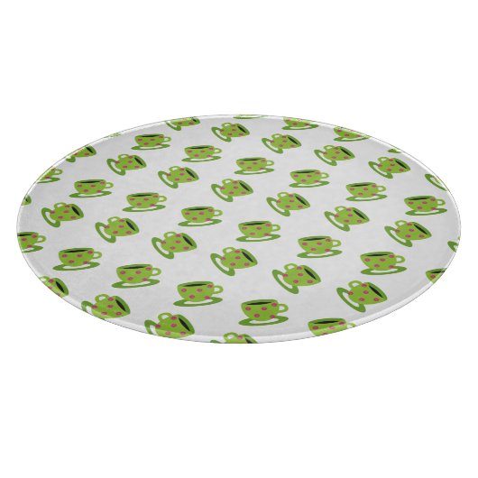 ティーカップホワイト カッティングボード (角)