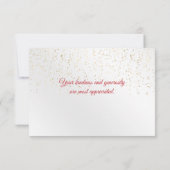 ティーカップポイントセティアラビットクリスマス サンキューカード (裏面)