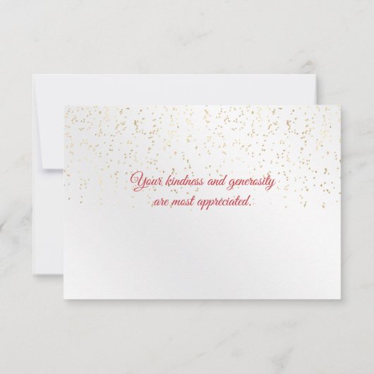 ティーカップポイントセティアラビットクリスマス サンキューカード (裏面)