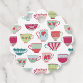 ティーカップモダンヴィンテージメッセージカード フェイバータグ (正面)