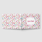 ティーカップモダンヴィンテージ結婚式 ゲストブック (全面)