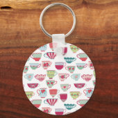 ティーカップモダンヴィンテージ キーホルダー (正面)