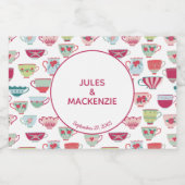 ティーカップモダンヴィンテージ スパークリングワインラベル (シングルラベル)