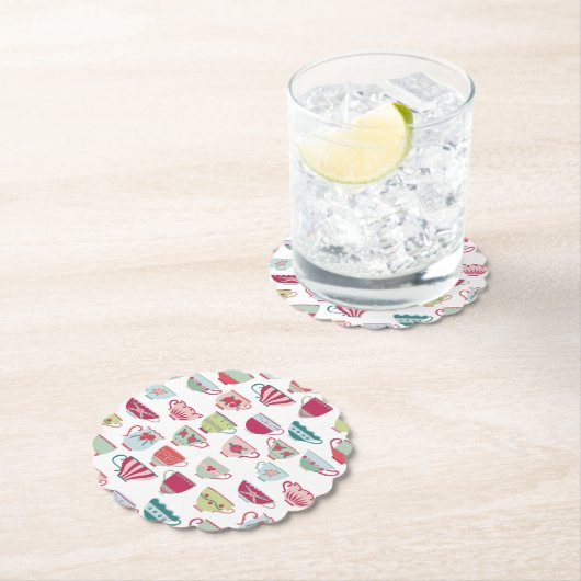 ティーカップモダンヴィンテージ ペーパーコースター (インサイチュ)