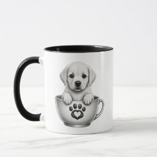ティーカップラブラドールレトリバーの子犬 マグカップ