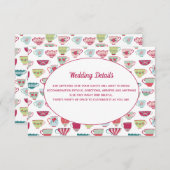 ティーカップヴィンテモダンージウェディング詳細 エンクロージャーカード (正面/裏面)