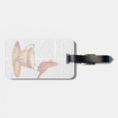 ティーカップ及びレッド(鳥)ショウジョウコウカンチョウ ラゲッジタグ (裏面横)