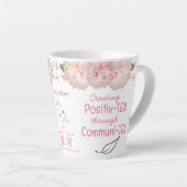 ティーカップ引用文 お茶のコーヒーショップ カフェラテマグ (右アングル)