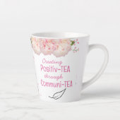 ティーカップ引用文 お茶のコーヒーショップ カフェラテマグ (右)