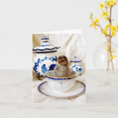 ティーカップ油すべての行事 カード (黄色い花)