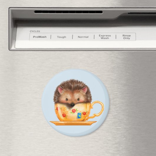ティーカップ磁石の愛らしいハリネズミ マグネット (インサイチュ (食洗機))