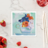 ティーカップ紙ナプキンのパンジー スタンダードカクテルナプキン (インサイチュ)