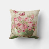 ティーカップ花 クッション (裏面)