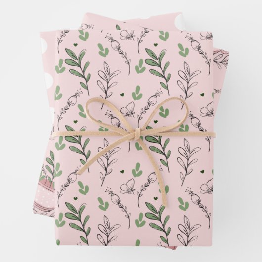 ティーカップ茶パーティー赤ちゃんシャワー包み紙シート ラッピングペーパーシート (インサイチュ)