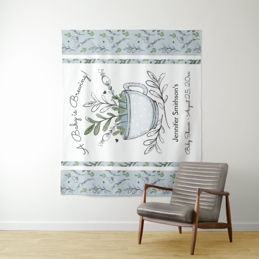 ティーカップ茶パーティー赤ちゃんシャワー タペストリー (インサイチュ)