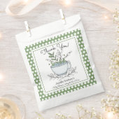 ティーカップ茶パーティー赤ちゃんシャワー フェイバーバッグ (クリップ留めされた状態)