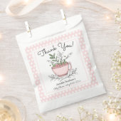 ティーカップ茶パーティー赤ちゃんシャワー フェイバーバッグ (クリップ留めされた状態)