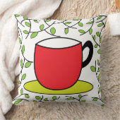 ティーカップ葉装飾用クッション クッション (ブランケット)