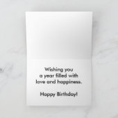 ティーカップ誕生日カード(大プリント) カード (内部)