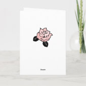 ティーカップ お茶 花 感謝カード (裏面)