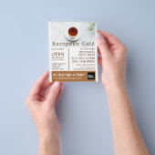 ティーカップ&ソーサー、バリスタ、カフェ、コーヒーハウス広告 チラシ (手)