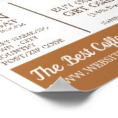 ティーカップ&ソーサー、バリスタ、カフェ、コーヒーハウス ポスター (角)