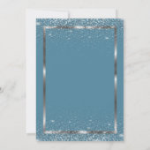 ティーカップ ダスティーブルー フラワーズ 招待状 (裏面)