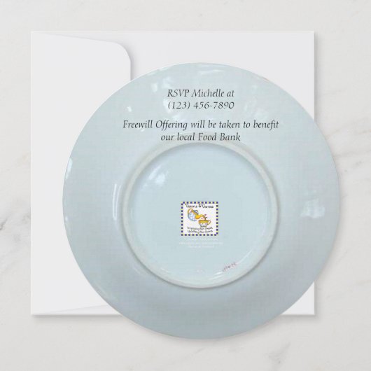 ティーカップ ティーパーティー 招待状 (裏面)