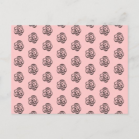 ティーカップ&フラワーベビーシャワーベビー予測ゲーム 案内ポストカード (裏面)