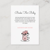 ティーカップ&フラワーベビーシャワー予約リクエストを持ち込む エンクロージャーカード (正面)