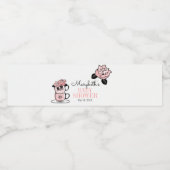 ティーカップ&フラワーベビーシャワー水瓶ラベル ペットボトルラベル (シングルラベル)