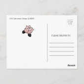 ティーカップ＆フラワー ベビーシャワー お礼ポストカード ポストカード (裏面)