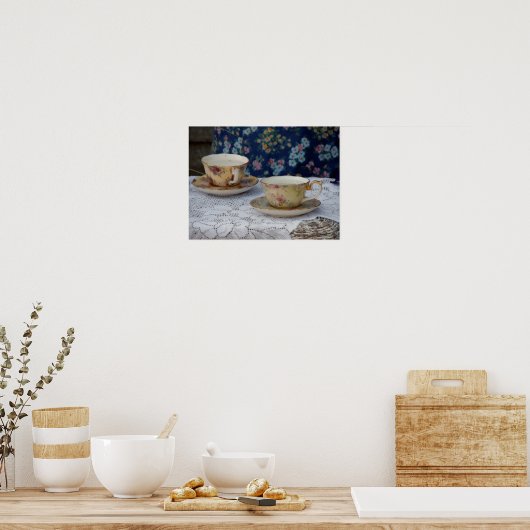 ティーカップ ポスター (キッチン)