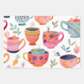 ティーカップ ラッピングペーパーシート (正面)