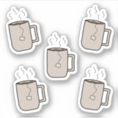 ティーカップ – 文房具ステッカーシート シール (正面)