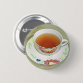 ティーカップ 缶バッジ (正面&裏面)