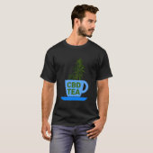 ティーカップCBDオイルCBD紅茶愛飲家 Tシャツ (正面フル)