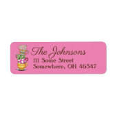 ティーカパーソナライズされたップ差出人住所ラベル ラベル (正面)