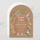 ティーガーデンお洒落ベビーイン開花ベビーシャワー 招待状 (正面/裏面)