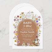 ティーガーデンベビーイン開花ベビーシャワー 招待状 (正面/裏面)