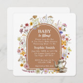 ティーガーデンベビーイン開花ベビーシャワー 招待状 (正面/裏面)