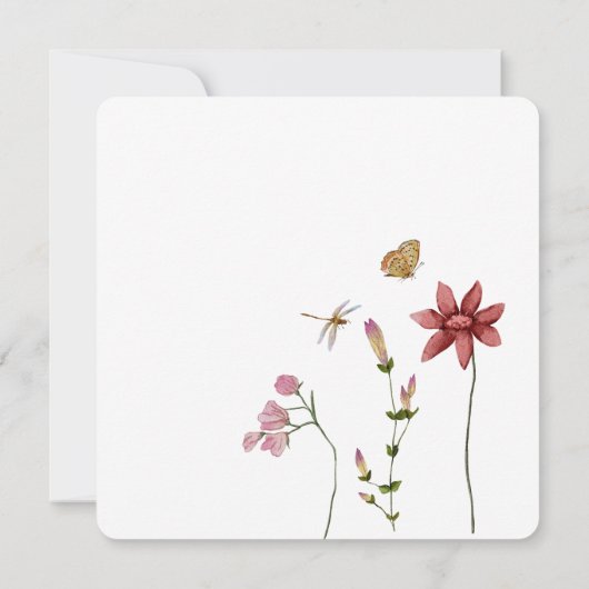 ティーガーデンベビーイン開花ベビーシャワー 招待状 (裏面)