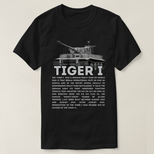 ティーガーI Tシャツ (デザイン正面)
